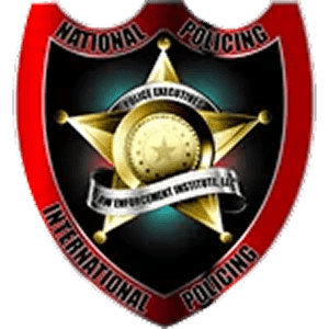 National Policing International badge with star.